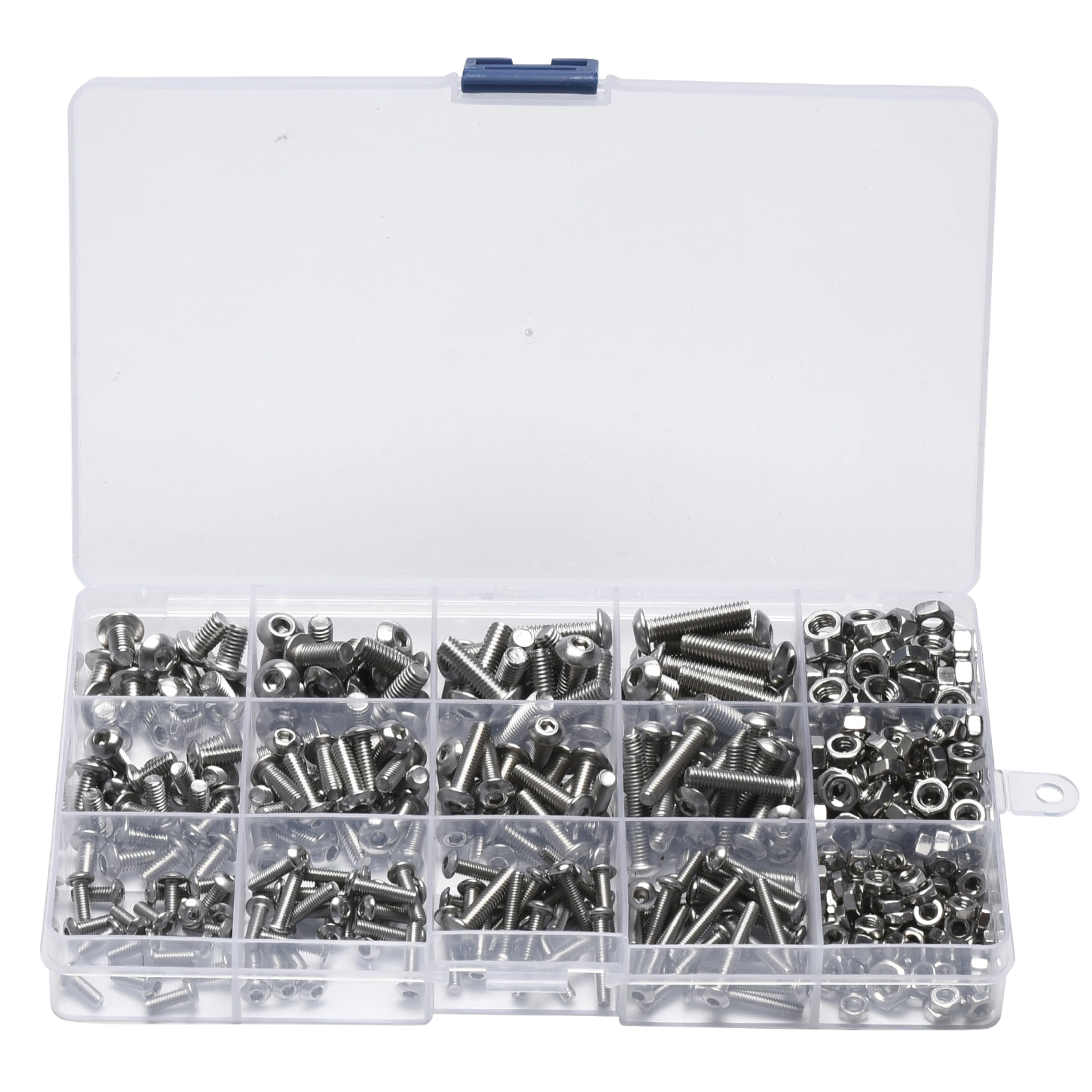 Bolt Dropper Hardware Machine Screws Assortment Kit - Screws Nuts Washers Set Organizers - Nuts and Bolts Assortment Organizer - Metric Bolt and Nut Screw Storage - Heavy Duty Screw Kit with Case