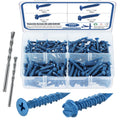 SATANTECH 200-Piece Concrete Screw & Anchor Assortment Kit