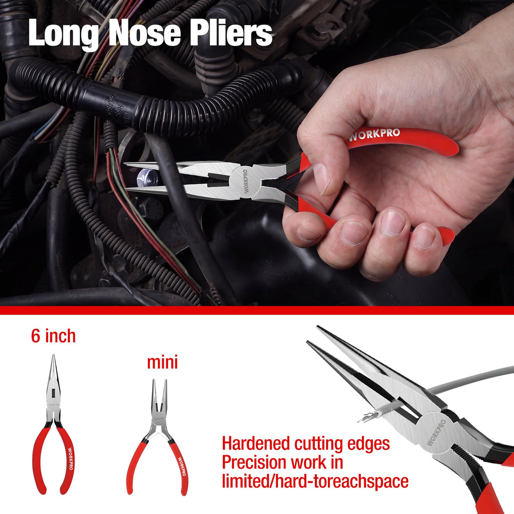 WORKPRO 7-Piece Professional Pliers Set for DIY & Home Repair