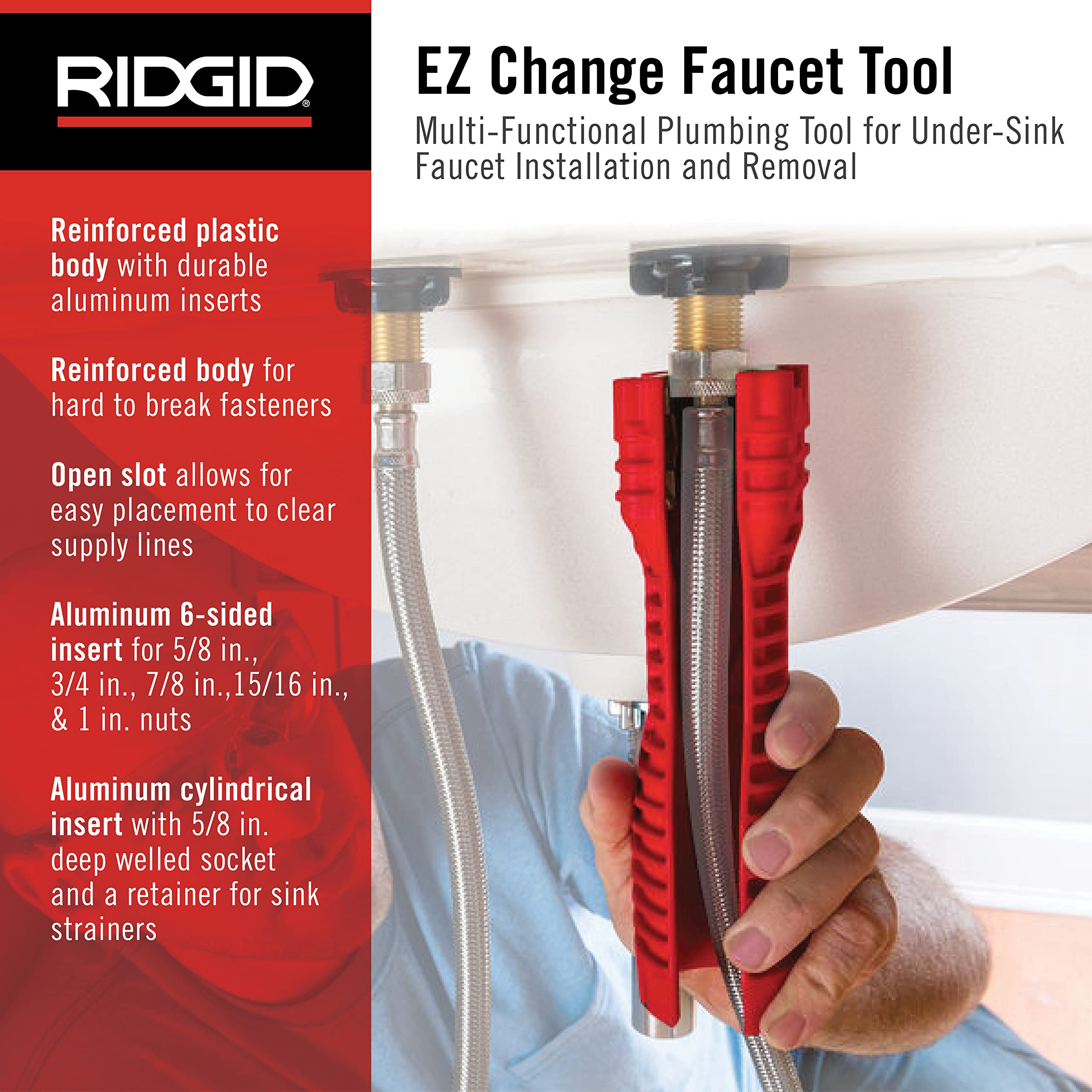 RIDGID 57003 EZ Change Faucet Tool & Sink Wrench
