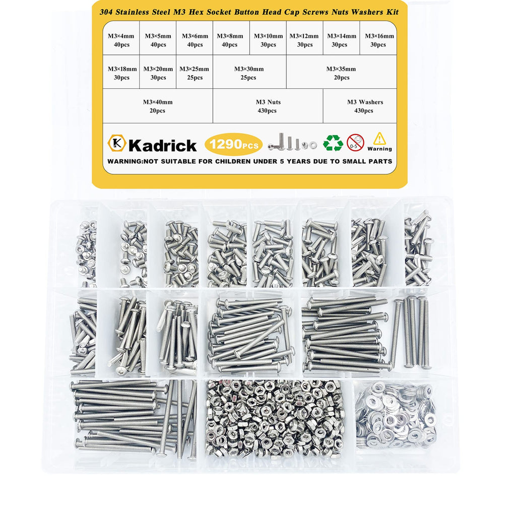 Black Screw Assortment Kit with Storage Case