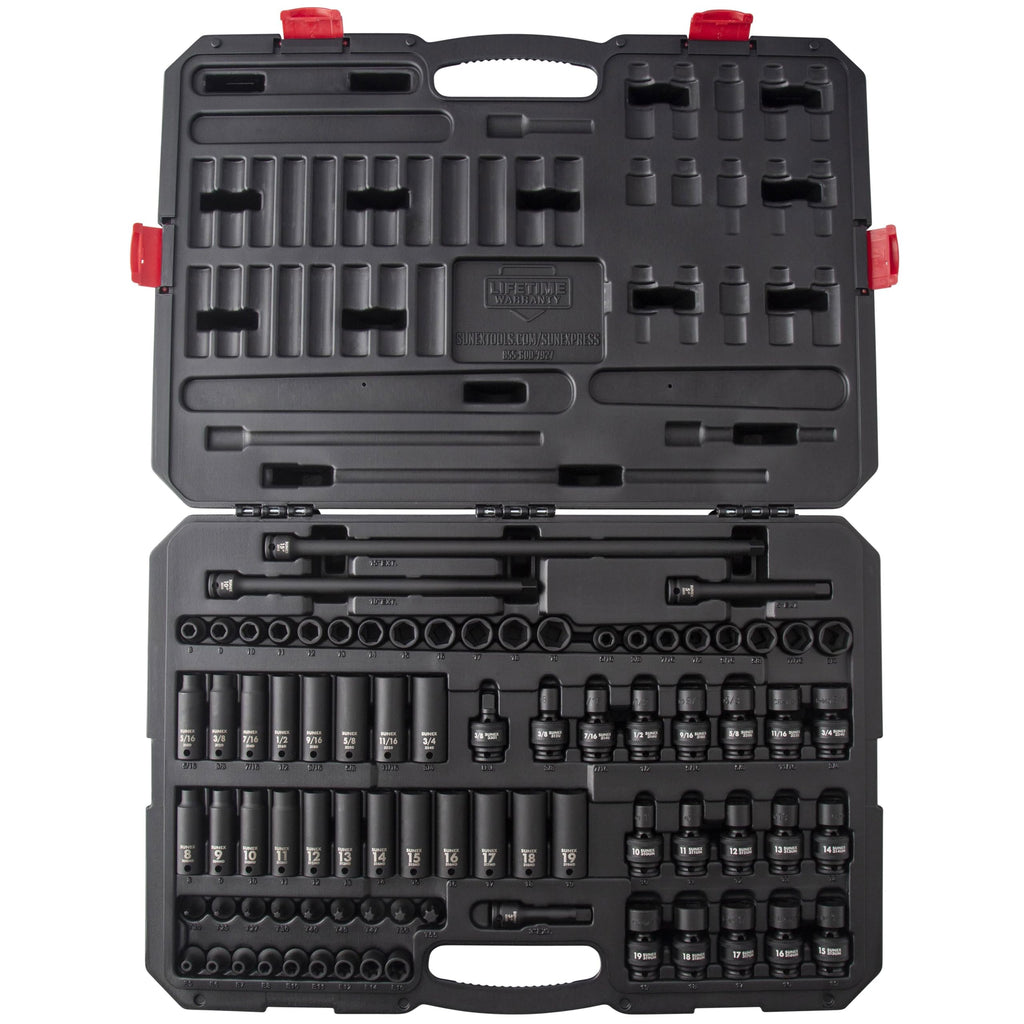 Sunex 2568 1/2-Inch Drive Master Impact Socket Set