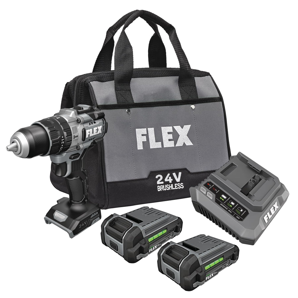 FLEX 24V Brushless 1/2-Inch 2-Speed Hammer Drill Kit