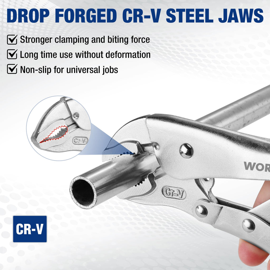 WORKPRO 5-Piece Professional Locking Pliers Set