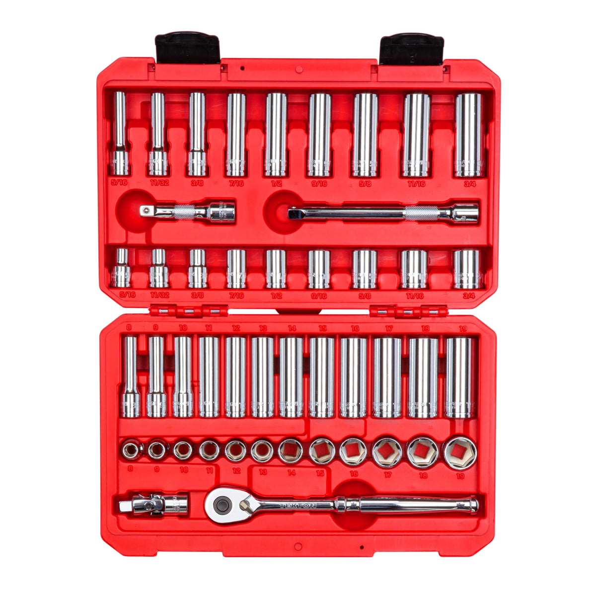 TEKTON 3/8-Inch Drive 6-Point Socket & Ratchet Set