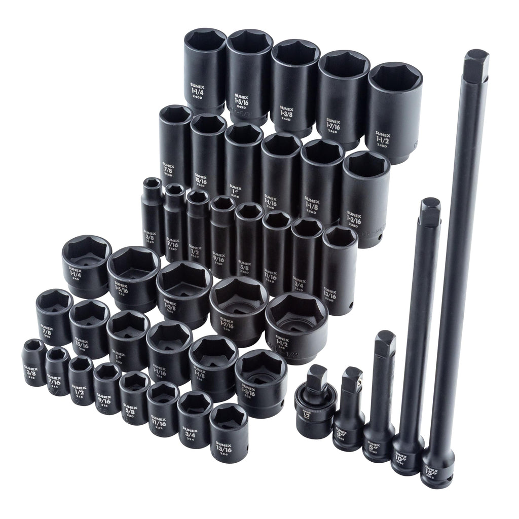 Sunex 2568 1/2-Inch Drive Master Impact Socket Set