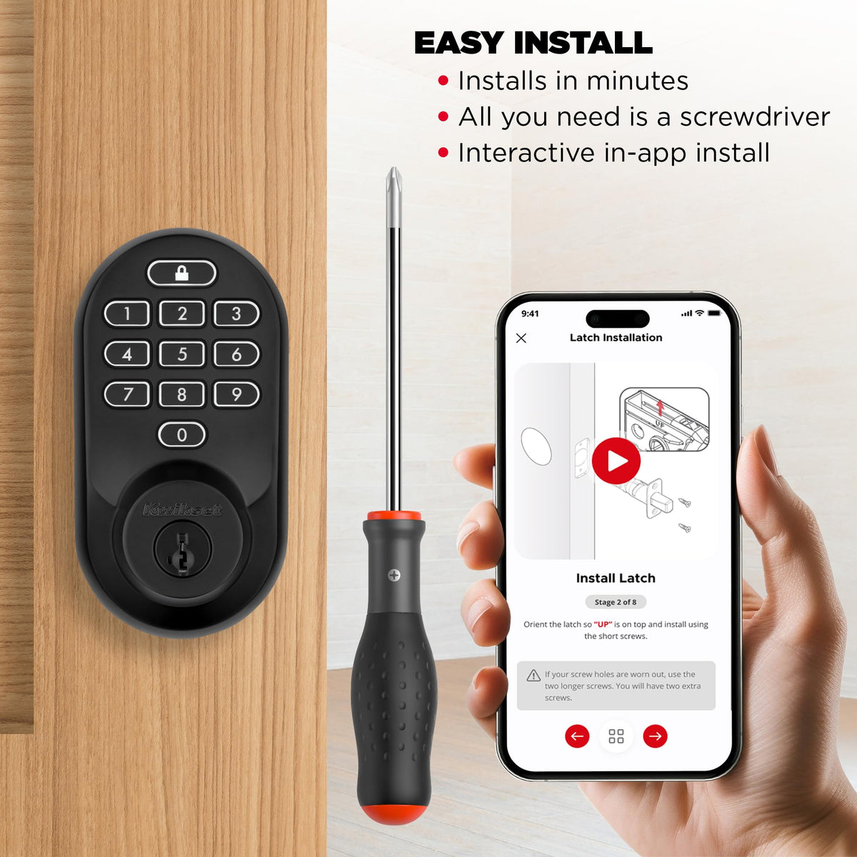 Kwikset Halo Wi-Fi Touchscreen Smart Deadbolt with SmartKey