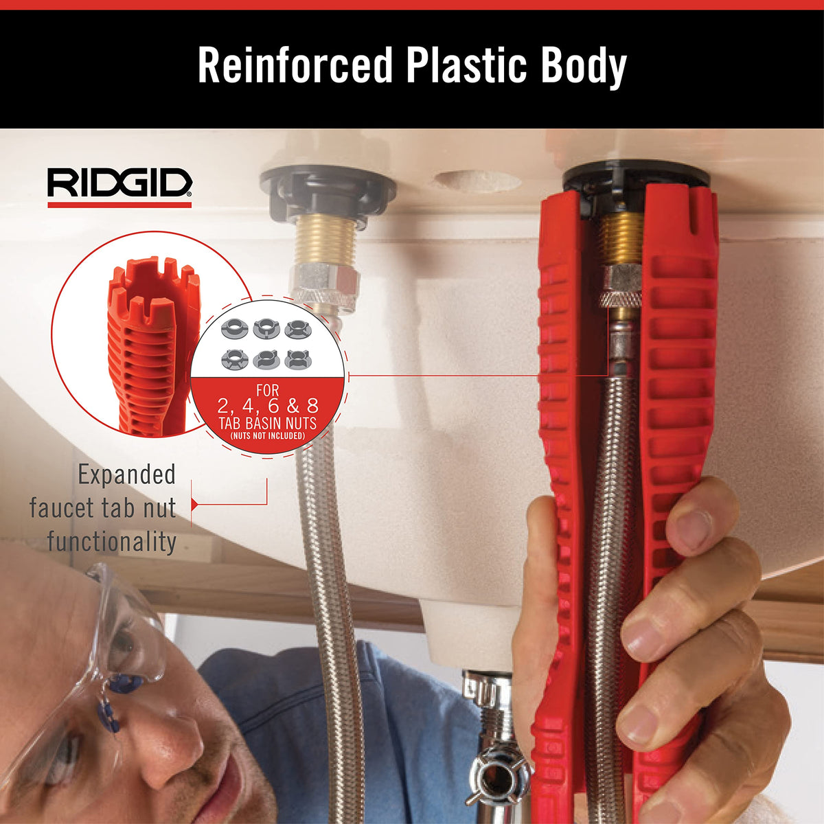 RIDGID 57003 EZ Change Faucet Tool & Sink Wrench